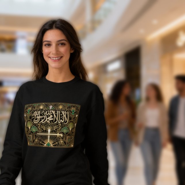 Art Deco Heritage Flag | Saudi Arabia | Vintage Sweatshirt (Lifestyle Shot)