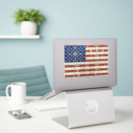 Art Deco Heritage Flag | United States Decal Aufkleber