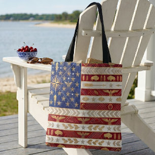 Art Deco Heritage-Flagge USA Flair der 1920er Ja Tasche