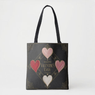 Art Deco Herzen der Leidenschaft Tasche