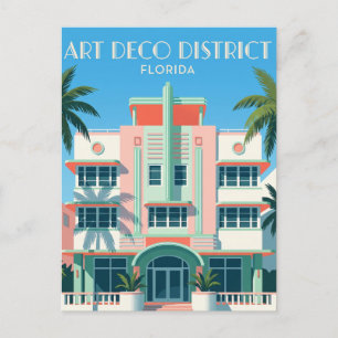 Art Deco Historic District USA Postkarte