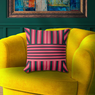 Art Déco Holzkohle Rosa Abstraktes elegantes Muste Kissen