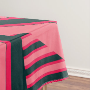 Art Déco Holzkohle Rosa Abstraktes elegantes Muste Tischdecke
