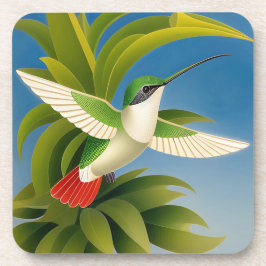 Art Deco Hummingbird Untersetzer Set