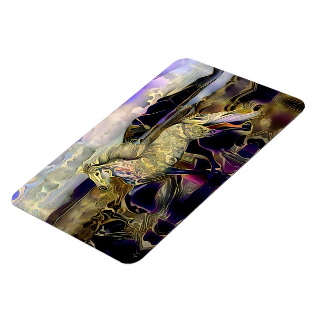 Art Deco Icelandic Pferd Magnet (Linke Seite)