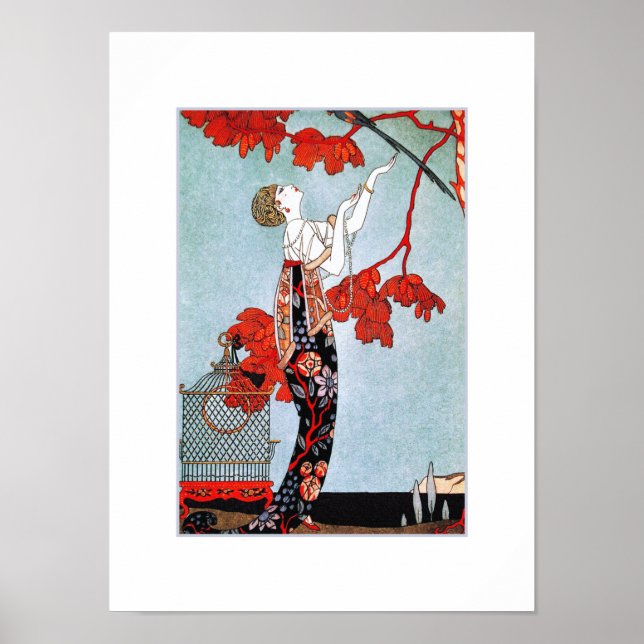 Art Deco Illustration von George Barbier Print Poster (Vorne)