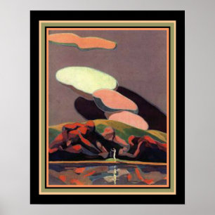 Art déco Impression par A. M. Hopfmuller 16 x 20