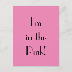 Art Deco in der rosa Phrase Postkarte