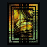 Art Deco in Grün und Gold Poster<br><div class="desc">Art Deko Stil digitales Design in Honiggolden,  Grüntönen,  goldbraun,  und schwarz.</div>