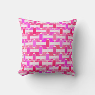 Art Deco Industrial Chic - pink, fuchsia, orchid Kissen