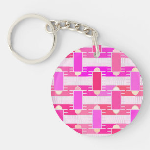 Art Deco Industrial Chic - pink, fuchsia, orchid Schlüsselanhänger