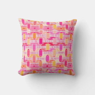 Art Déco Industrial Chic - rosa, pfirsichfarben, g Kissen