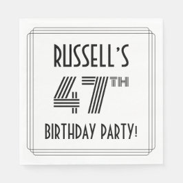Art Deco Inspiriert 47. Geburtstagsparty, Individu Serviette
