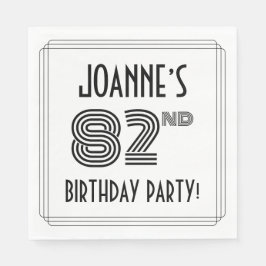 Art Deco Inspiriert 82. Geburtstagsparty, Individu Serviette