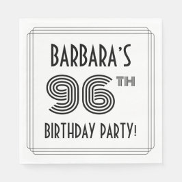 Art Deco Inspiriert 96. Geburtstagsparty, Individu Serviette