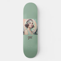Art Deco Inspiriert Lady Retro Elegantes Monogramm
