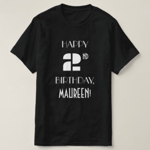 Art Deco Inspiriert Look 2. Geburtstag Party Shirt