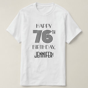 Art Deco Inspiriert Look 76. Geburtstagsparty Shir T-Shirt