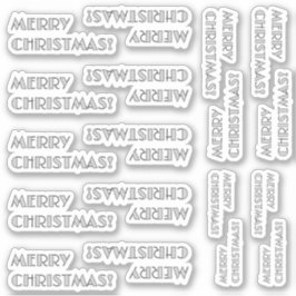 Art Deco Inspiriert Look "MERRY CHRISTMAS!" Aufkle Aufkleber