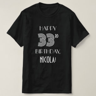 Art Deco Inspiriert Style 33. Geburtstagsparty Shi T-Shirt