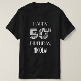 Art Deco Inspiriert Style 50. Geburtstagsparty Shi T-Shirt