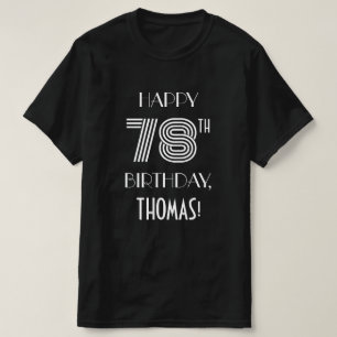 Art Deco Inspiriert Style 78. Geburtstagsparty Shi T-Shirt