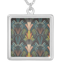 Art Deco-inspirierte Halskette, Art Deco-Printdesi