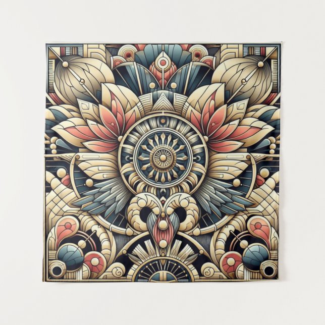 Art Deco Intricate Design Wandteppich (Vorderseite)