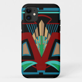 Art Déco iPhone 11 et Coque supérieur (Noir)