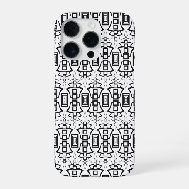 Art Deco iPhone 16 Pro Hülle (Rückseite)