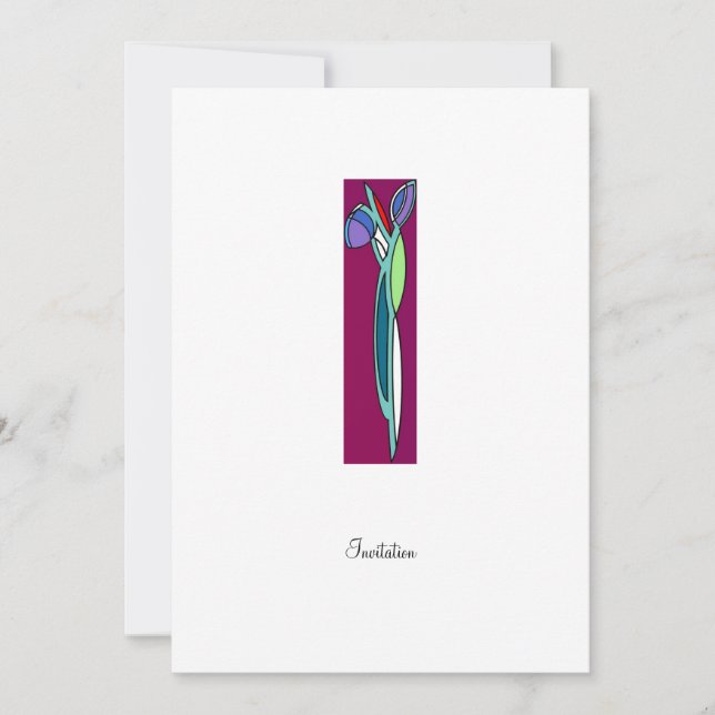Art Deco Iris - CP Einladung (Vorderseite)