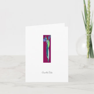 Art Deco Iris - Save the Date Karte