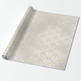 Art Deco Ivory Silver Gray Scales Seashell Elegant Geschenkpapier