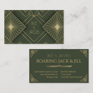 Art Deco Jack und Jill Stag und Doe Swing Tickets