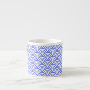 Art Deco Jakobsmuschel Bogen geometrisch staubblau Espressotasse