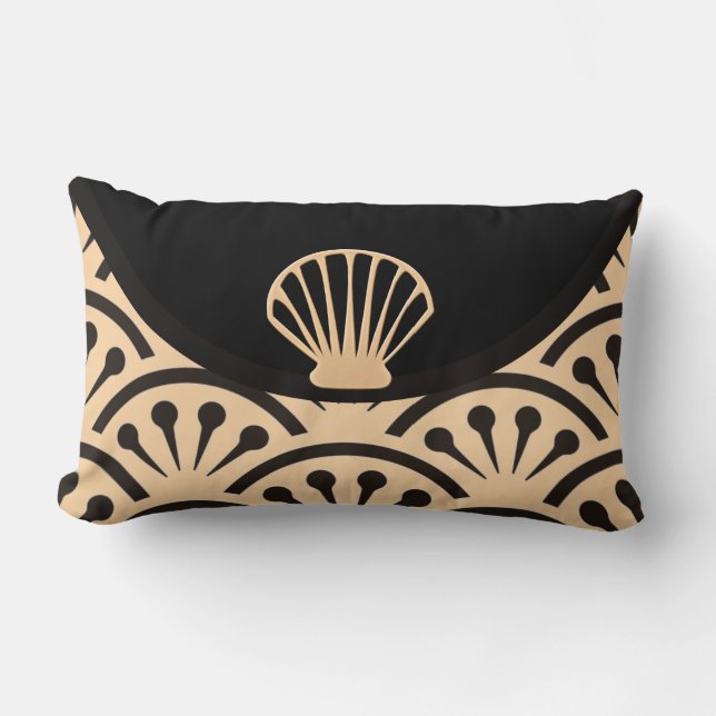 Art Deco Japan (Butter Yellow + Black) LP Lendenkissen (Vorderseite)