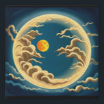 "Art Deco japanisch-Inspiriert Vollmond und Wolken Künstlicher Leinwanddruck<br><div class="desc">Erleben Sie die bezaubernde Fusion von Art-Déco-Eleganz und japanischer Gelassenheit mit unserem exquisiten Vollmond- und Wolkenwerk. Die sanften Farben und das ätherische Mondlicht schaffen eine bezaubernde Atmosphäre,  während weiße Wolken sanft durch den Nachthimmel treiben.</div>