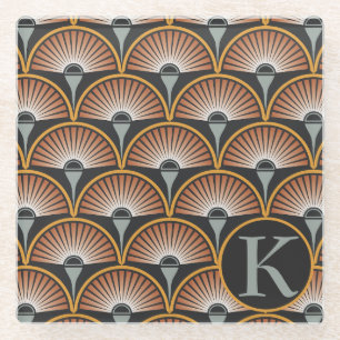 Art Deco Jazz Age Sonnenuntergang Jukebox Glasuntersetzer