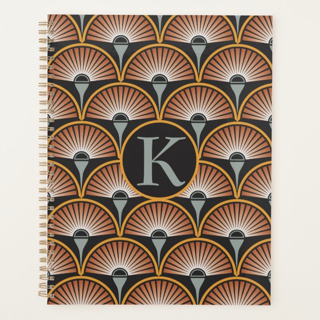 Art Deco Jazz Age Sonnenuntergang Jukebox Planer (Vorderseite)