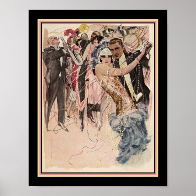 Art Deco Jazz/Dancers der 1920er Jahre Poster (Vorne)