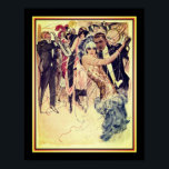 Art Deco Jazz/Dancers Poster der 1920er Jahre<br><div class="desc">Art Deco,  Roaring Twenties,  Jazz/Dancers Print 11x14 hier gezeigt. Erhältlich in anderen Größen einschließlich 16x20.</div>