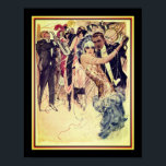 Art Deco Jazz/Dancers Poster der 1920er Jahre<br><div class="desc">Art Deco,  Roaring Twenties,  Jazz/Dancers Print 11x14 hier gezeigt. Erhältlich in anderen Größen einschließlich 16x20.</div>