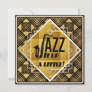 Art Déco Jazz It Up Horn Nouvel An Invitation de r