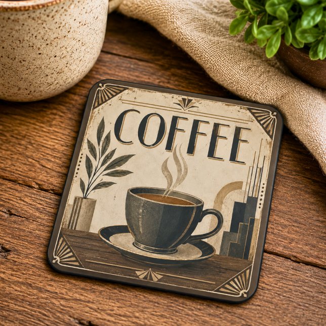Art Deco Kaffee  Getränkeuntersetzer (Von Creator hochgeladen)