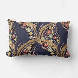 Art Deco Katze Blumenmuster Wurfkissen Lendenkissen