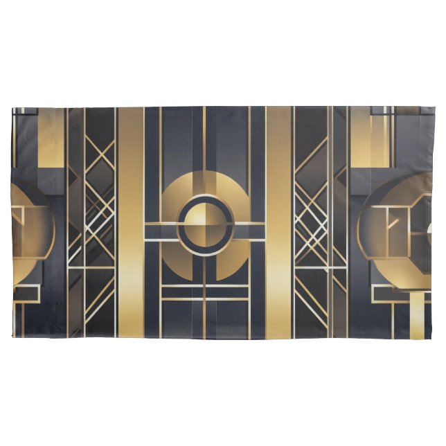 Art Deco King Pair Kissenbezug (Vorderseite-Links)