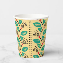 Art Deco Kletternde Erdbeerranken Pappbecher