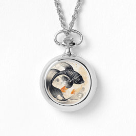 Art Deco Koi eWatch Armbanduhr