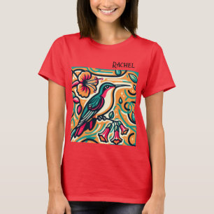 Art Deco Kolibri Damen T-Shirt