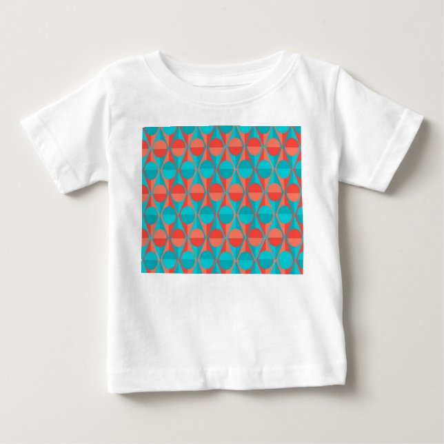 Art-Deco-Kreise und Dreiecke Baby T-shirt (Vorderseite)